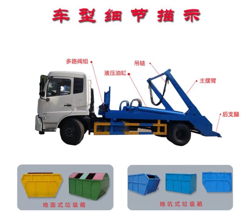 東風(fēng)大多利卡擺臂垃圾車（8方）