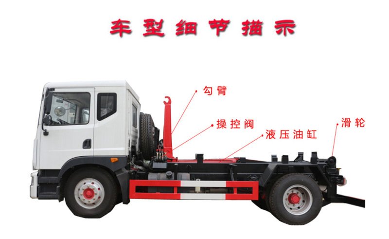 東風多利卡8方鉤臂式垃圾車