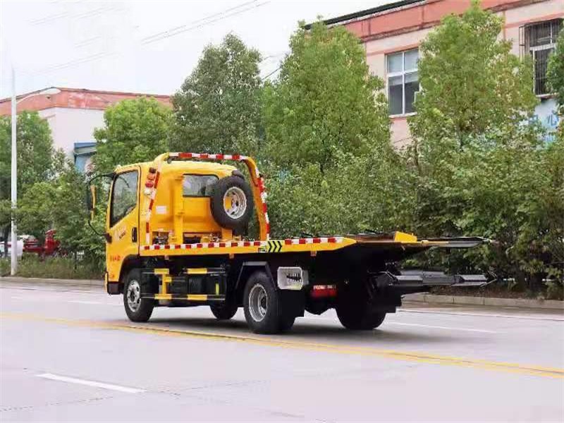 道路救援車國六解放虎V一拖二藍牌清障車配置