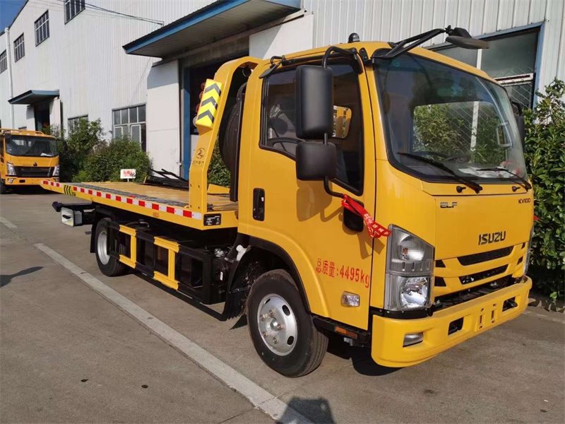 一拖二清障車國六五十鈴藍(lán)牌