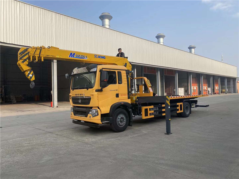 國六重汽豪沃TX單橋帶吊清障車