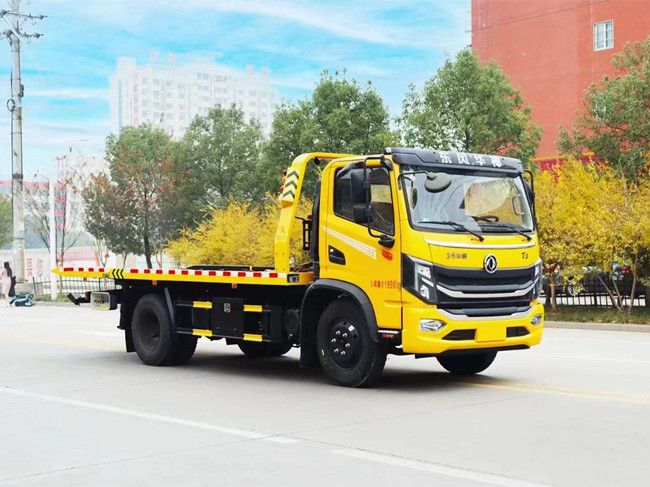 國六東風華神T3一拖二清障車