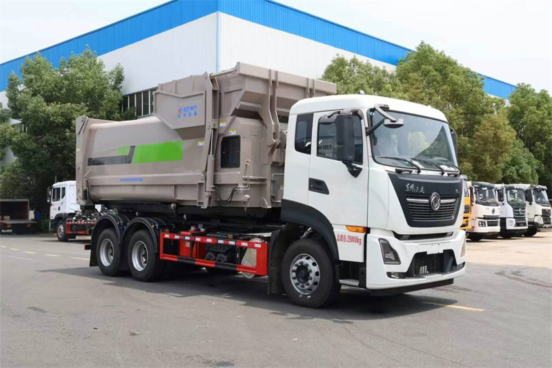 東風(fēng)天龍25噸勾臂垃圾車現(xiàn)車